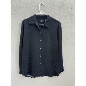 Dana Buchman Black Button Down Shirt